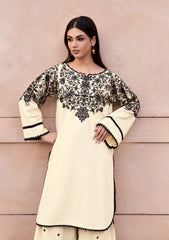 BATIK-2PIECE DHANAK EMBROIDERED SHIRT WITH DHANAK EMB TROUSER-WJ-15123