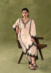 MANNAT-2PIECE KARANDI EMBROIDERED SHIRT WITH KARANDI EMB TROUSER-WJ-15148