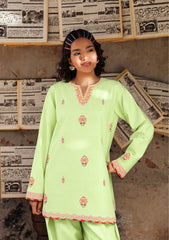 MANNAT-2PIECE DHANAK EMBROIDERED SHIRT WITH DHANAK EMB TROUSER-WJ-15149