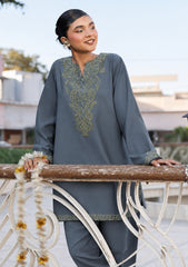 MANNAT-2PIECE DHANAK EMBROIDERED SHIRT WITH DHANAK TROUSER-WJ-15146