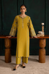 BATIK-2PC DHANAK EMBROIDERED SHIRT WITH DHANAK EMBROIDERED TROUSER-W.J-141