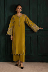 BATIK-2PC DHANAK EMBROIDERED SHIRT WITH DHANAK EMBROIDERED TROUSER-W.J-141