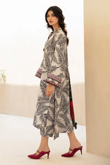 BAROUQE-3PC KARANDI PRINTED SHIRT WITH KARANDI PRINTED DUPATTA AND TROUSER-W.J-2577