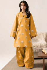 BATIK-2PIECE DHANAK EMBROIDERED SHIRT WITH DHANAK EMB TROUSER-WJ-15103