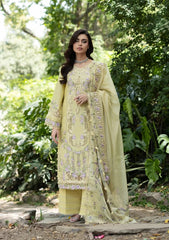 ELAF-3PC DHANAK EMBROIDERED SHIRT WITH WOOL PRINTED EMB SHAWL AND TROUSER-W.J-5085