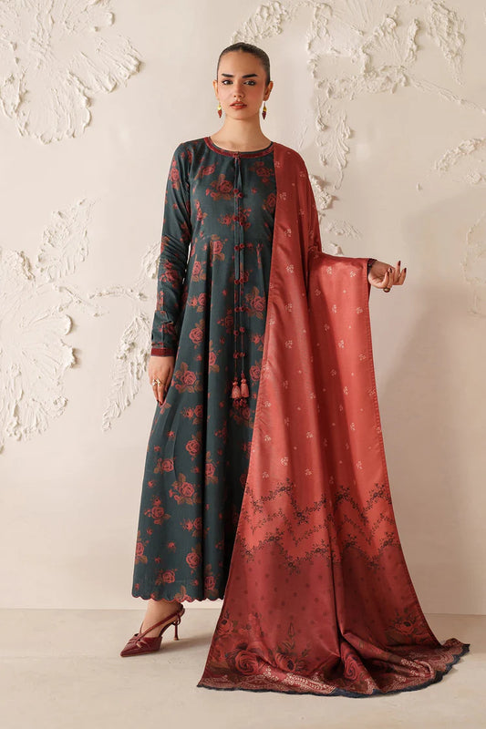 BAROQUE-3PC VISCOSE PRINTED SHIRT WITH VISCOSE PRINTED DUPATTA AND TROUSER-W.J-2044