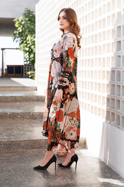 BAROQUE-3PC KHADDAR PRINTED SHIRT WITH KHADDAR PRINTED DUPATTA AND PRINT TROUSER-W.J-1973