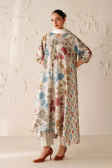 BAROQUE-3PC VISCOSE PRINTED SHIRT WITH VISCOSE PRINTED DUPATTA AND TROUSER-W.J-2641