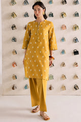 BATIK-2PIECE DHANAK EMBROIDERED SHIRT WITH DHANAK EMB TROUSER-WJ-15105