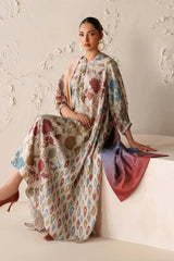 BAROQUE-3PC VISCOSE PRINTED SHIRT WITH VISCOSE PRINTED DUPATTA AND TROUSER-W.J-2641