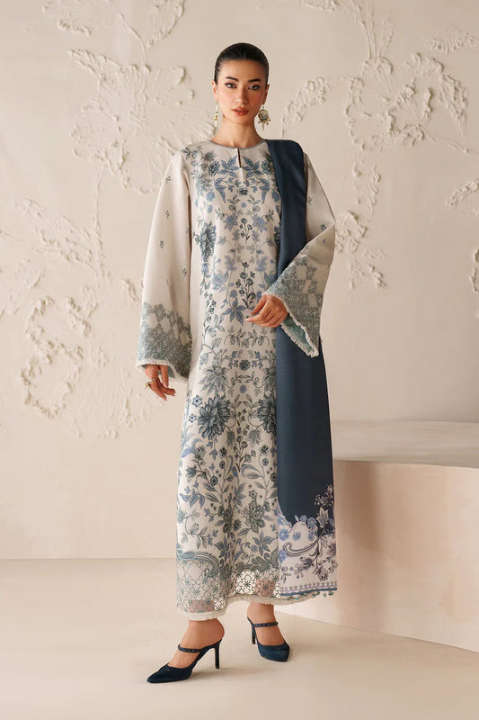 BAROQUE-3PC VISCOSE PRINTED SHIRT WITH VISCOSE PRINTED DUPATTA AND TROUSER-W.J-2054