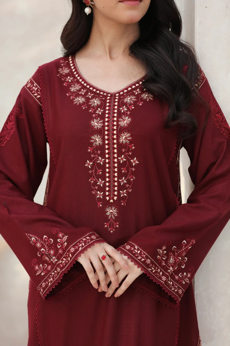 FEROZAE-2PC LAWN EMBROIDERED SHIRT WITH LAWN EMBROIDERED SLEEVES-W.J-1541