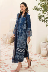 AFROZE-3PC LAWN EMBROIDERED SHIRT WITH CHIFFON EMBROIDERED DUPATTA AND TROUSER-W.J-1589