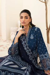 AFROZE-3PC LAWN EMBROIDERED SHIRT WITH CHIFFON EMBROIDERED DUPATTA AND TROUSER-W.J-1589