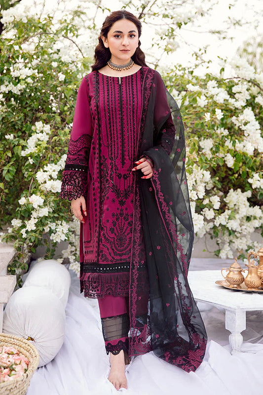 RANG RASIYA-3PC LAWN EMBROIDERED WITH ORGANZA EMBROIDERED DUPATTA-W.J-1465