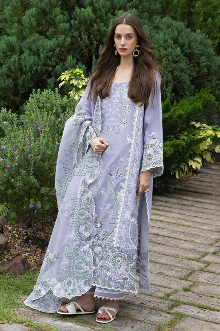 MUSHQ-3PC LAWN EMBROIDERED SHIRT WITH KHADDI NET EMB DUPATTA AND TROUSER-W.J-4804