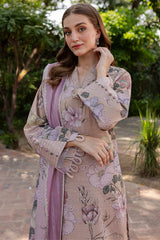 BAROQUE-3PC KHADDAR PRINTED SHIRT WITH KHADDAR PRINTED DUPATTA AND PRINT TROUSER-W.J-2644