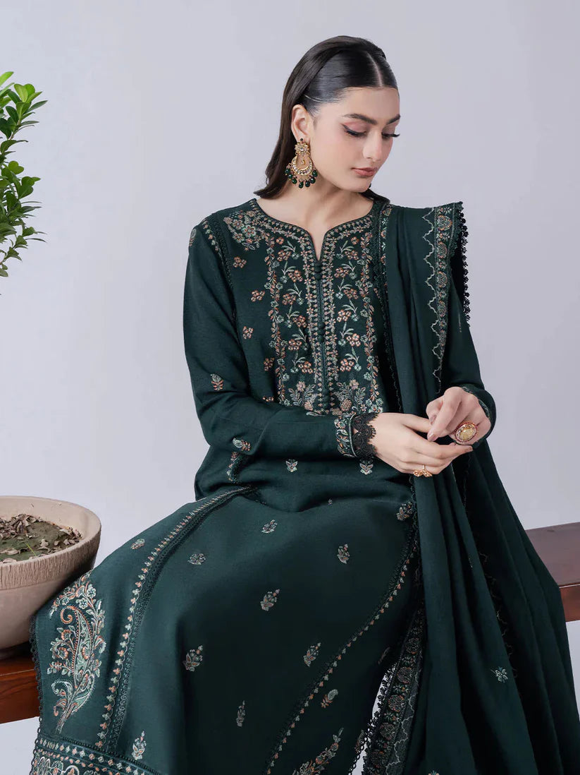 ASIM JOFA-3PC DHANAK EMBROIDERED SHIRT WITH DHANAK EMBROIDERED SHAWL & TROUSER_W.J-1896
