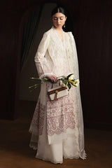 ZARA SHAHJAHAN-3PC LAWN EMBROIDERED SHIRT WITH KHADDI NET EMB DUPATTA AND EMB TROUSER-W.J-4893
