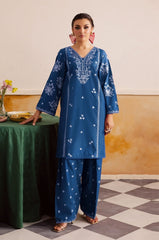 GARNET-2PC LAWN EMBROIDERED SHIRT WITH LAWN TROUSER-W.J-157