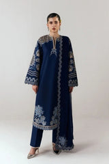 HUSSAIN REHAR-3PC DHANAK EMBROIDERED SHIRT WITH DHANAK EMBROIDERED DUPATTA AND TROUSER-W.J-5245