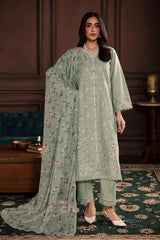 BATIK-3PC DHANAK EMBROIDERED SHIRT WITH COUTRAI PRINTED SHAWL AND TROUSER-W.J-5191