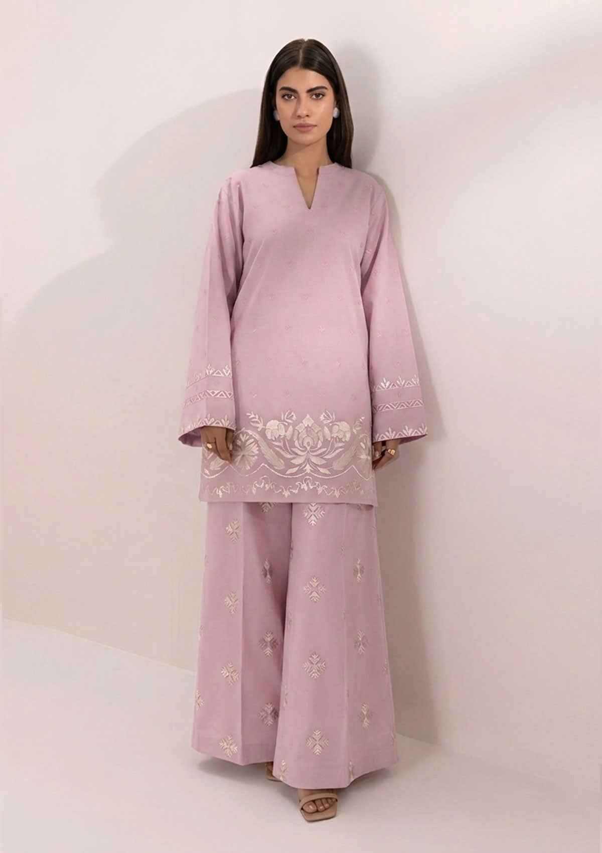 SAPPHIRE-2PC  LAWN EMBROIDERED SHIRT WITH EMBROIDERED TROUSER-W.J-55