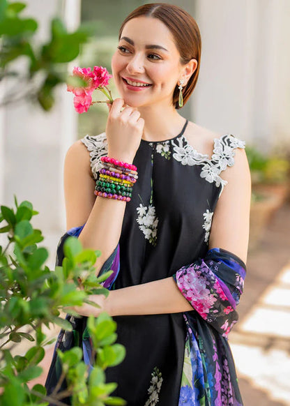 ASIFA NABEEL-3PC LAWN PRINT EMBROIDERED SHIRT WITH CHIFFON PRINT DUPATTA AND PRINT TROUSER-W.J-1708