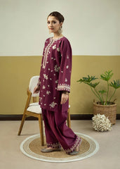 BATIK-2PIECE DHANAK EMBROIDERED SHIRT WITH DHANAK EMB TROUSER-WJ-15138