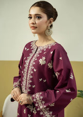 BATIK-2PIECE DHANAK EMBROIDERED SHIRT WITH DHANAK EMB TROUSER-WJ-15138