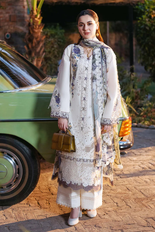 JADE - 3PC LAWN EMBROIDERED SHIRT WITH CHIFFON PRINTED DUPATTA AND TROUSER -W.J-1780
