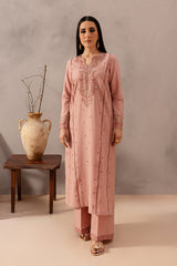 BATIK-2PIECE DHANAK EMBROIDERED SHIRT WITH DHANAK EMB TROUSER-WJ-15017
