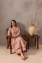 BATIK-2PIECE DHANAK EMBROIDERED SHIRT WITH DHANAK EMB TROUSER-WJ-15017