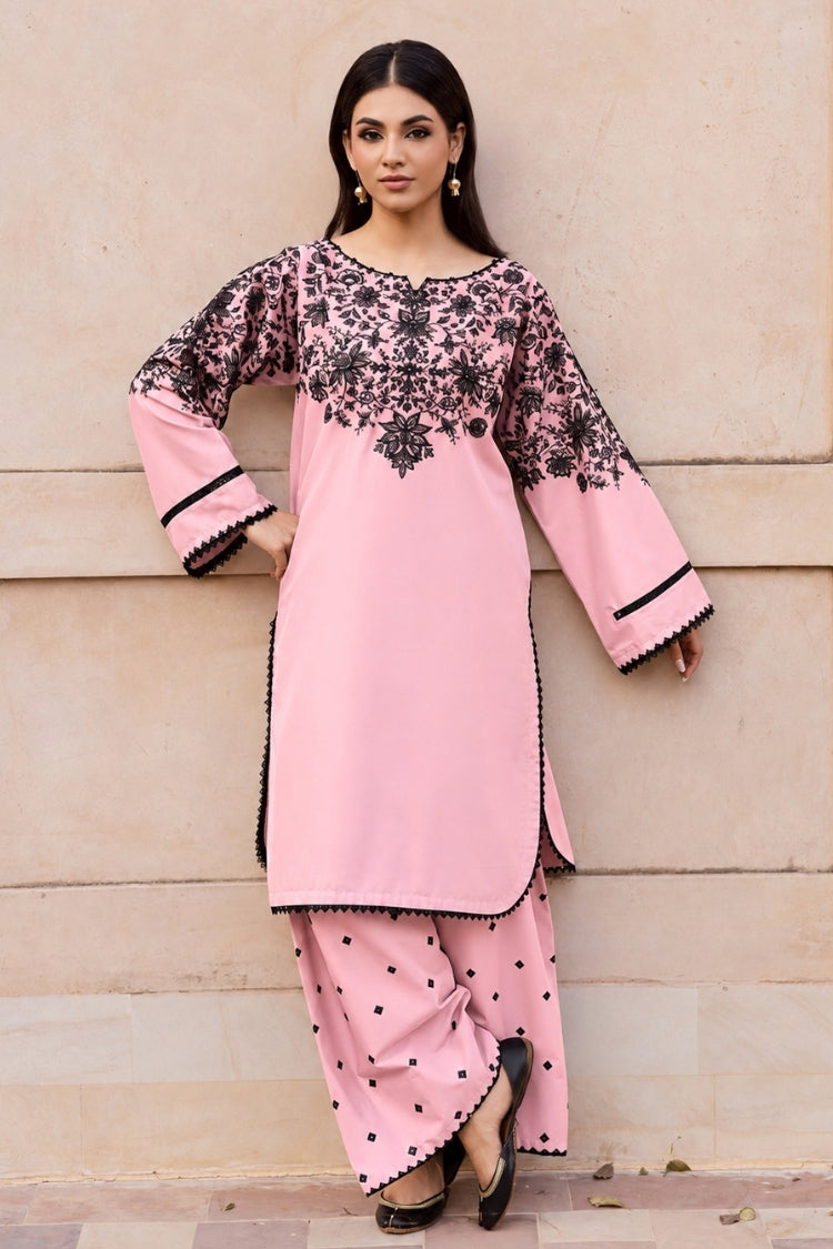 BATIK-2PIECE DHANAK EMBROIDERED SHIRT WITH DHANAK EMB TROUSER-WJ-15124