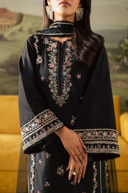 BATIK-3PC DHANAK EMBROIDERED SHIRT WITH CHIFFON EMBROIDERED DUPATTA AND TROUSER-W.J-1997