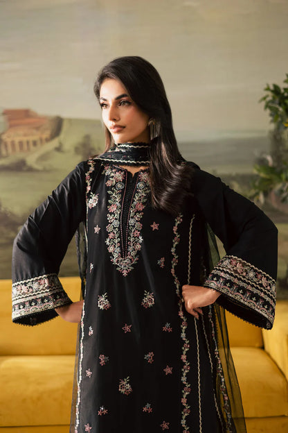 BATIK-3PC DHANAK EMBROIDERED SHIRT WITH CHIFFON EMBROIDERED DUPATTA AND TROUSER-W.J-1997