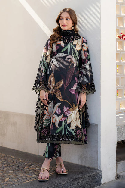 BAROQUE-3PC KHADDAR PRINTED EMB SHIRT WITH KHADDAR PRINTED EMB DUPATTA AND PRINTED TROUSER-W.J-1972
