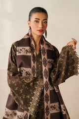 BAROQUE-3PC KHADDAR PRINTED SHIRT WITH KHADDAR PRINTED DUPATTA AND PRINT TROUSER-W.J-2663