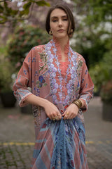 SOBIA NAZIR-3PC KARANDI PRINTED EMBROIDERED SHIRT WITH KARANDI PRINTED DUPATTA AND TROUSER-W.J-2565