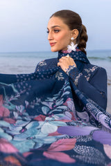 RANG RASIYA-3PC LAWN CHIKAANKARI EMBROIDERED SHIRT WITH CHIFFON EMBROIDERED DUPATTA & TROUSER-W.J-4659