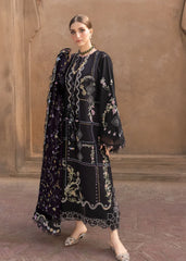 CRIMSON-3PC DHANAK EMBROIDERED SHIRT WITH WOOL PRINTED EMB SHAWL AND TROUSER-W.J-5148