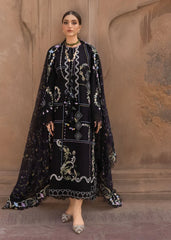 CRIMSON-3PC DHANAK EMBROIDERED SHIRT WITH WOOL PRINTED EMB SHAWL AND TROUSER-W.J-5148
