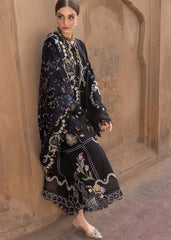 CRIMSON-3PC DHANAK EMBROIDERED SHIRT WITH WOOL PRINTED EMB SHAWL AND TROUSER-W.J-5148