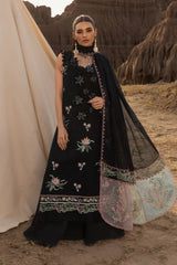 RANG RASIYA-3PC LAWN EMBROIDERED SHIRT WITH KHADDI NET EMBROIDERED DUPATTA AND TROUSER-W.J-4661