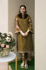 URGE-2PC LAWN EMBROIDERED SHIRT WITH EMB TROUSER-W.J-91