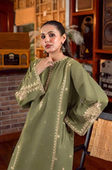 URGE-2PC LAWN SEQUIN EMBROIDERED SHIRT WITH EMB TROUSER-W.J-89