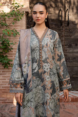 BAROQUE-3PC KHADDAR PRINTED SHIRT WITH KHADDAR PRINTED DUPATTA AND PRINT TROUSER-W.J-2648