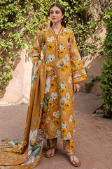 BAROQUE-3PC KHADDAR PRINTED SHIRT WITH KHADDAR PRINTED DUPATTA AND PRINT TROUSER-W.J-2642