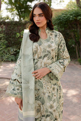 BAROQUE-3PC KHADDAR PRINTED SHIRT WITH KHADDAR PRINTED DUPATTA AND PRINT TROUSER-W.J-2643