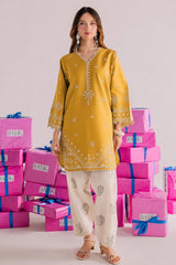 BATIK-2PIECE DHANAK EMBROIDERED SHIRT WITH DHANAK EMB TROUSER-WJ-15066